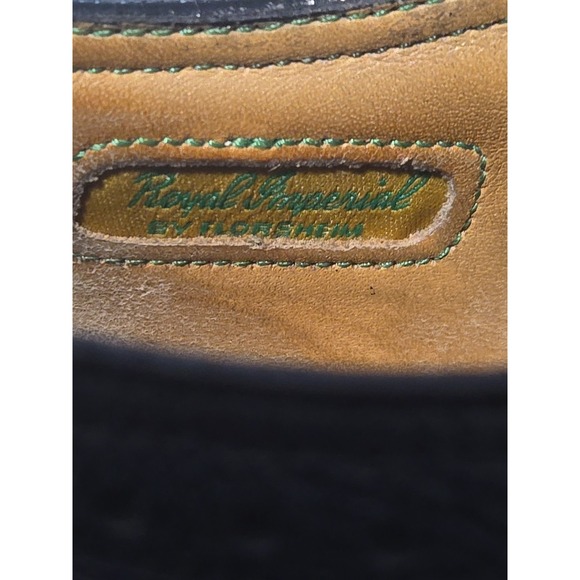 Florsheim 623843 Royal Imperial Mens 8 Black V Cleat Kenmoore Wingtip Dress Shoe - Picture 12 of 13